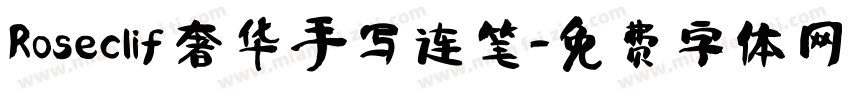 Roseclif 奢华手写连笔字体转换